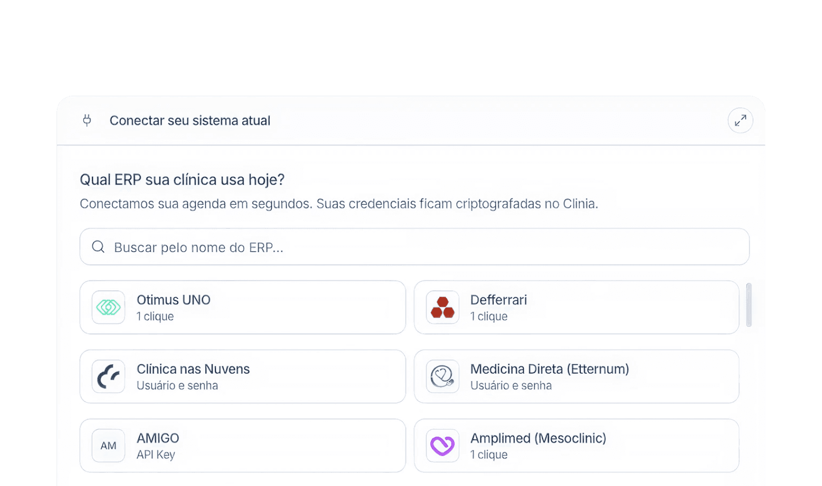 Integração com os principais Sistemas da Área da Saúde — Clinia